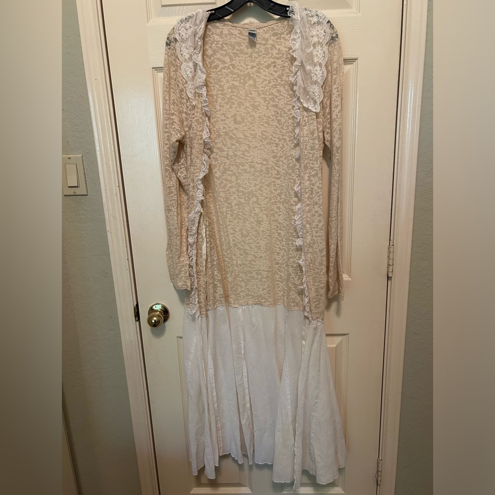 Vintage Lacy Cream and White Cardigan